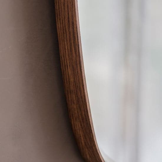 Kinder Bevelled Wall Mirror In Walnut Solid Wood Frame_2