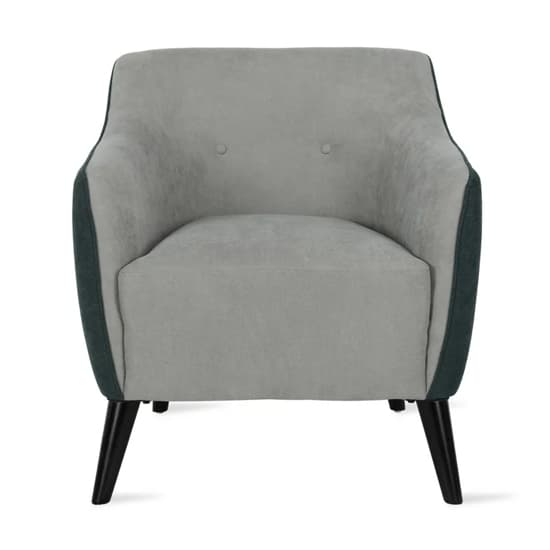 Kinder Chenille Fabric Bedroom Chair In Grey With Wooden Feets_3