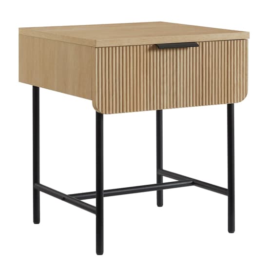 Kinder Wooden Side Table With 1 Drawer In Natural And Black_5