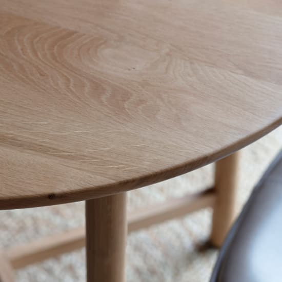 Kinghamia Round Wooden Dining Table In Oak_3