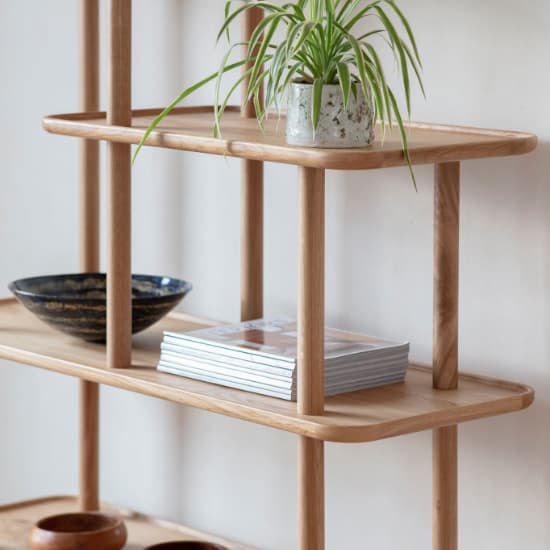 Kinghamia Wooden Open Display Unit With Shelves In Oak_4