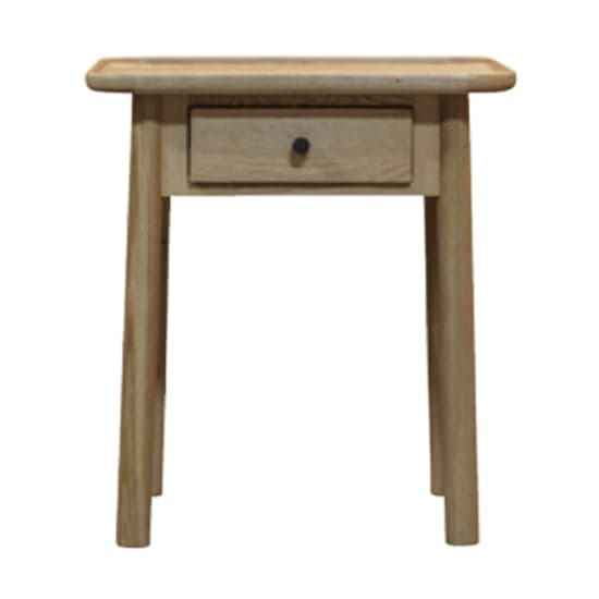 Kinghamia Wooden Side Table With 1 Drawer In Oak_2