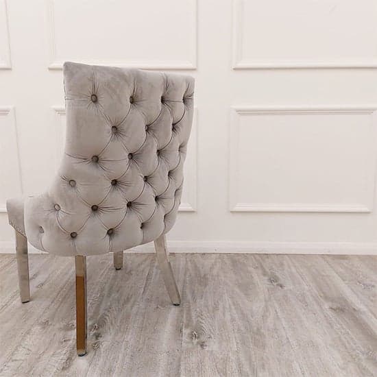 Kinston Light Grey Velvet Dining Chairs In Pair_3