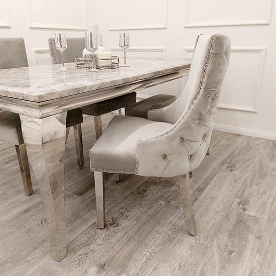 Kinston Light Grey Velvet Dining Chairs In Pair_4
