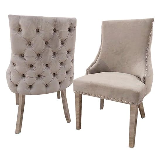 Kinston Light Grey Velvet Dining Chairs In Pair_1
