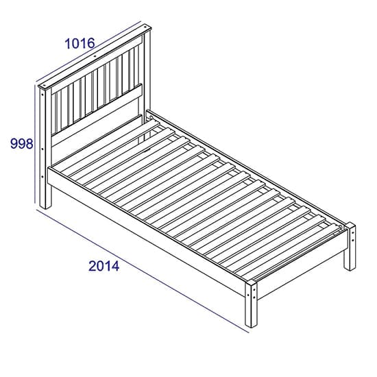 Kang Wooden Low End Single Bed In Pine_3