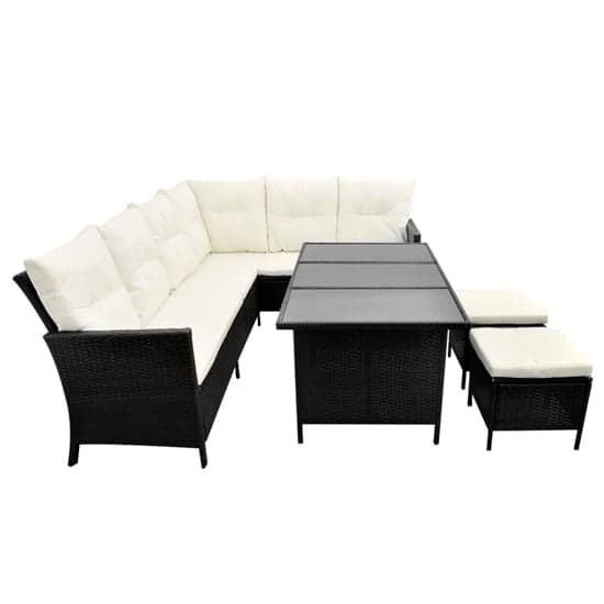 Kirkby Rattan 4 Piece Garden Lounge Set With Cushions In Black_5