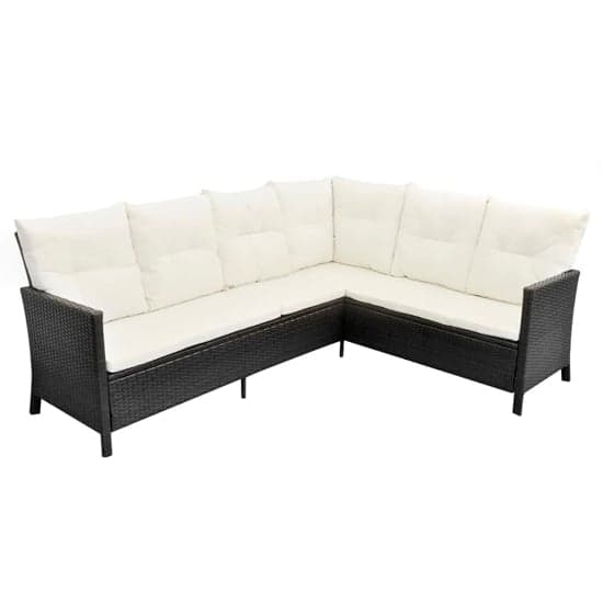 Kirkby Rattan 4 Piece Garden Lounge Set With Cushions In Black_6