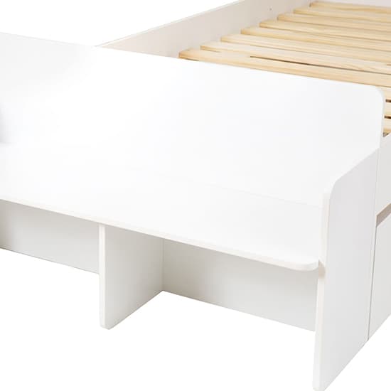 Kiro Childrens House Bed With 1 Drawer In White And Pine Effect_7