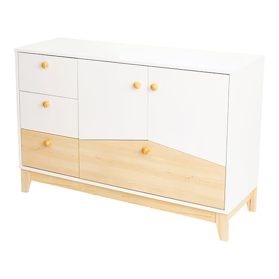 Kiro Sideboard With 2 Doors 4 Drawers In White And Pine Effect_6