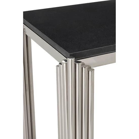 Gakyid Granite Top Console Table With Stainless Steel Frame_4