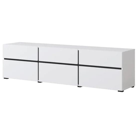 Kodak Wooden TV Stand With 3 Doors 3 Drawers In White_2