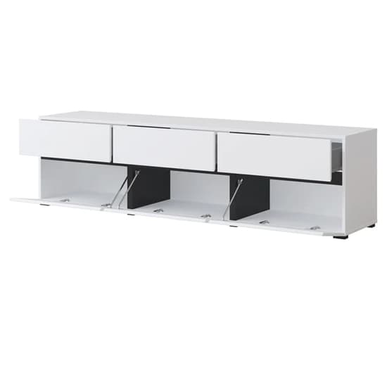 Kodak Wooden TV Stand With 3 Doors 3 Drawers In White_3