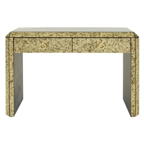 Koma Mirrored Glass Console Table With 2 Drawers In Gold_2