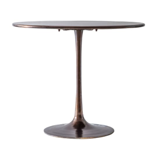 Konitz Round Metal Dining Table In Copper_2