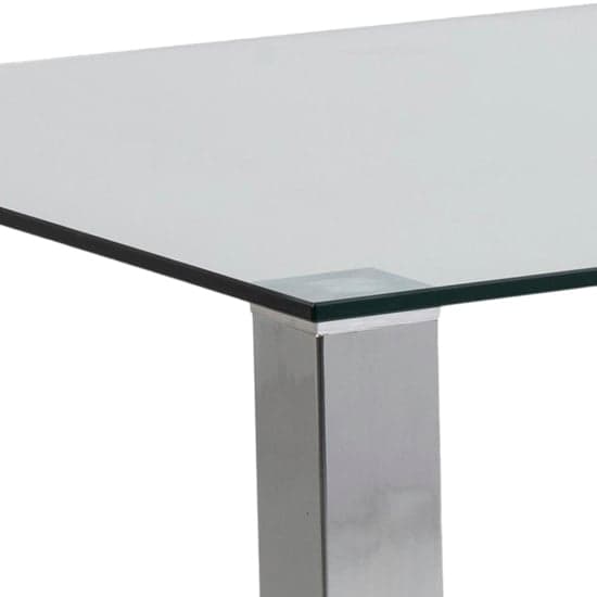 Konya Glass Dining Table Large With Chrome Base_4