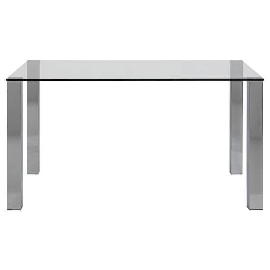 Konya Glass Dining Table Small With Chrome Base_5