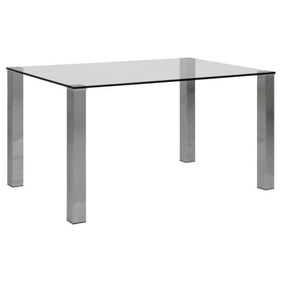 Konya Glass Dining Table Small With Chrome Base_1
