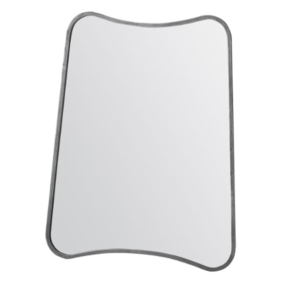 Koran Small Curved Bedroom Mirror In Silver Frame_2