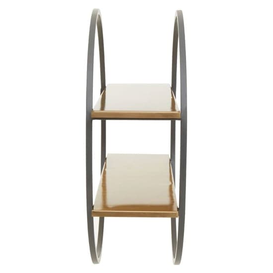 Koura Metal 2 Tier Wall Shelving Unit In Gold And Grey_4