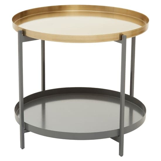 Koura Metal Coffee Table In Gold And Grey_2