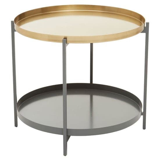 Koura Metal Coffee Table In Gold And Grey_1