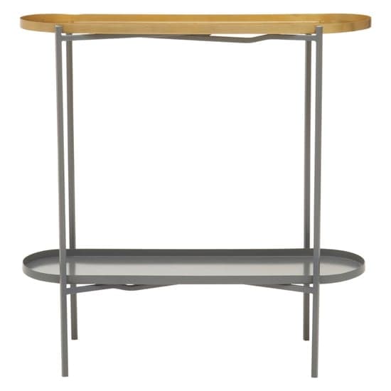 Koura Metal Console Table In Gold And Grey_2