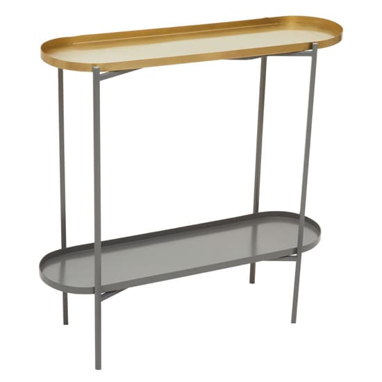Koura Metal Console Table In Gold And Grey_3