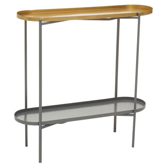 Koura Metal Console Table In Gold And Grey_1