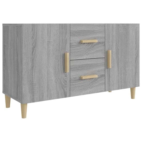 Krefeld Wooden Sideboard 2 Doors 2 Drawers In Grey Sonoma Oak_3