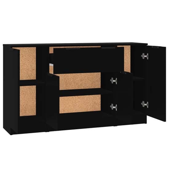 Krefeld Wooden Sideboard With 4 Doors 1 Drawer In Black_5