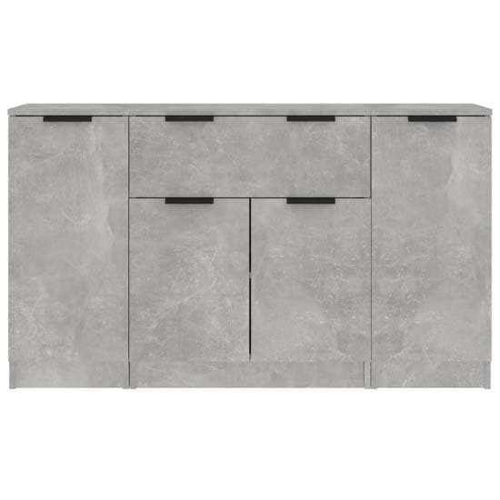 Krefeld Wooden Sideboard With 4 Doors 1 Drawer In Concrete Effect_4