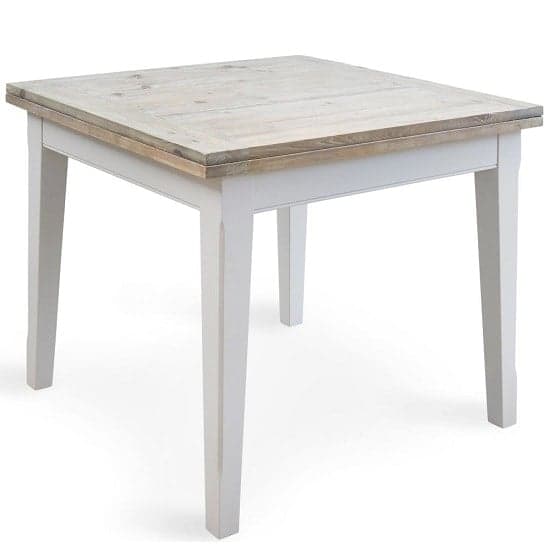 Krista Wooden Extendable Dining Table Square In Grey