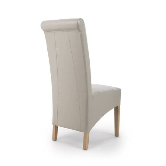 Kyoto Ivory Bonded Leather Dining Chair In A Pair_2