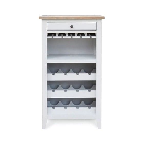 Krista Wooden Wine Rack In Grey With 1 Drawer_4