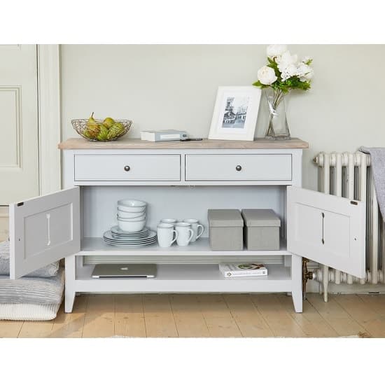 Krista Wooden Small Sideboard Or Console Table In Grey_2