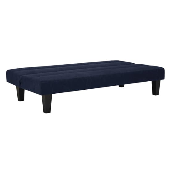 Kubota Velvet Sofa Bed With Wooden Legs In Blue_6