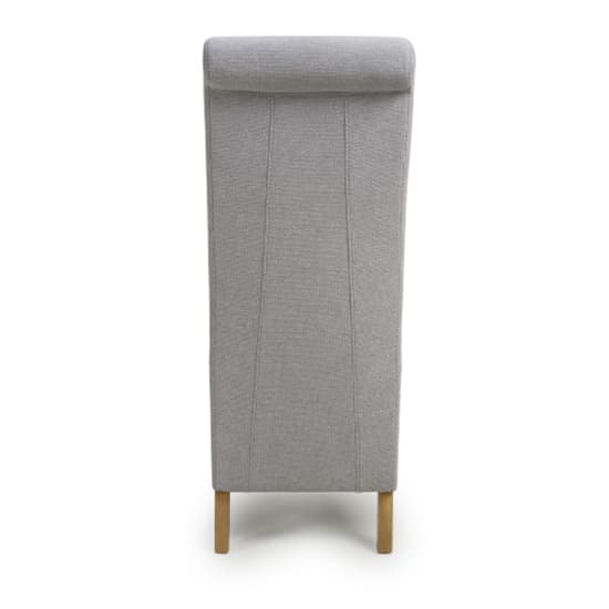 Kyoto Light Grey Weave Fabric Dining Chairs In Pair_6