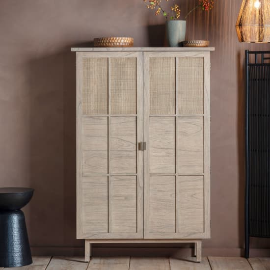 Kyron Wooden Storage Cabinet With 2 Doors In Natural_2