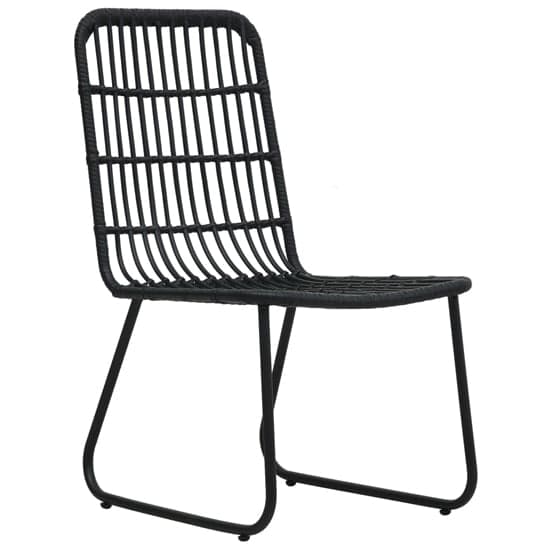 Laconia Glass And Poly Rattan 3 Piece Bistro Set In Black_3
