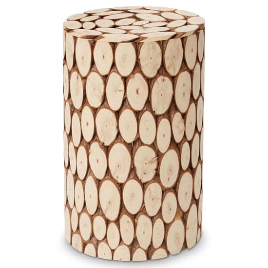 Laconia Round Wooden Stool In Natural_2