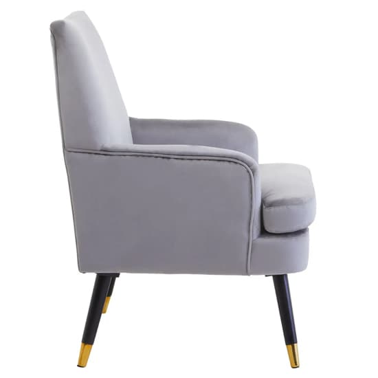 Lagos Velvet Armchair In Grey_3