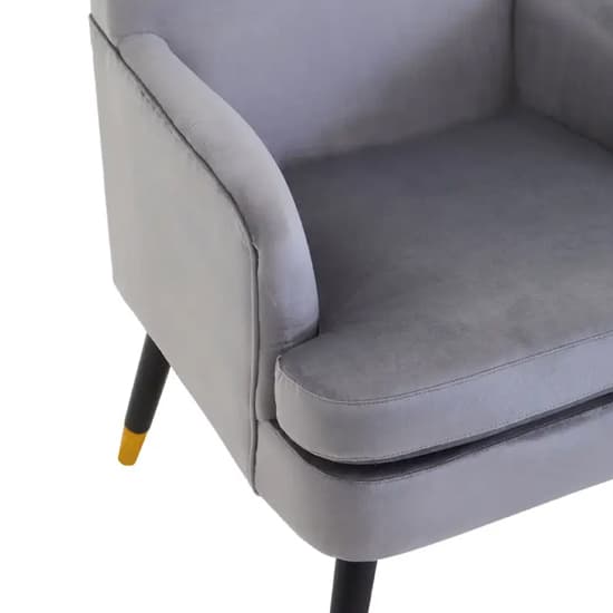 Lagos Velvet Armchair In Grey_5