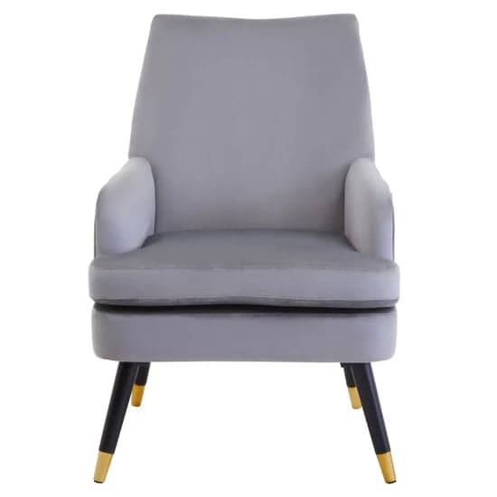 Lagos Velvet Armchair In Grey_1