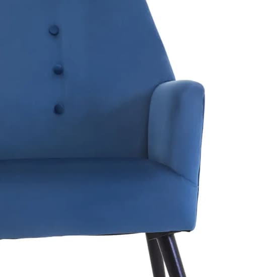 Lagos Velvet Button Detail Armchair In Midnight Blue_5