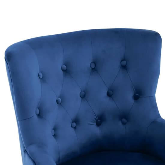 Lagos Velvet Button Tufted Armchair In Midnight Blue_6