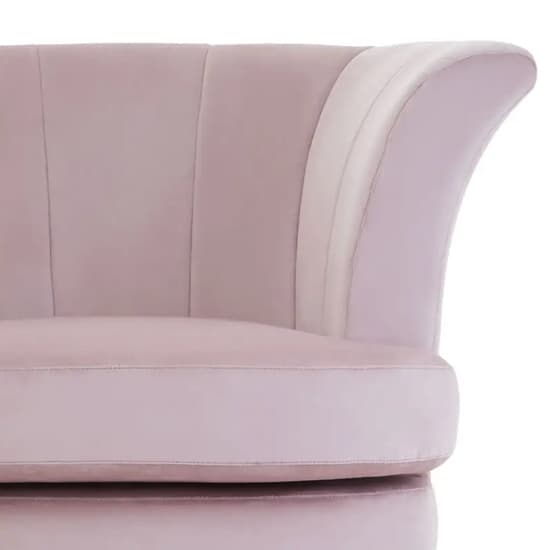 Lagos Velvet Scalloped Armchair In Dusky Pink_5