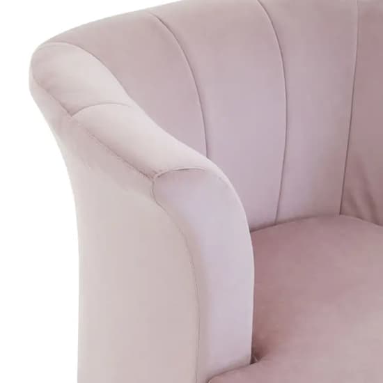 Lagos Velvet Scalloped Armchair In Dusky Pink_6