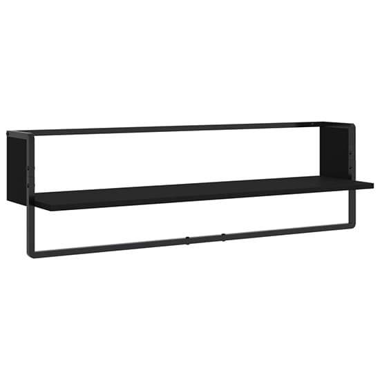 Lagos Wooden Wall Shelf With 6 Compartments In Black_5