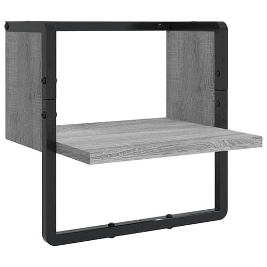Lagos Wooden Wall Shelf With 6 Compartments In Grey Sonoma Oak_9